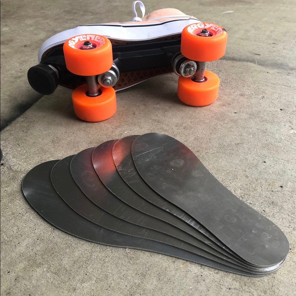 Pair of aluminum insoles diy vans roller skates
